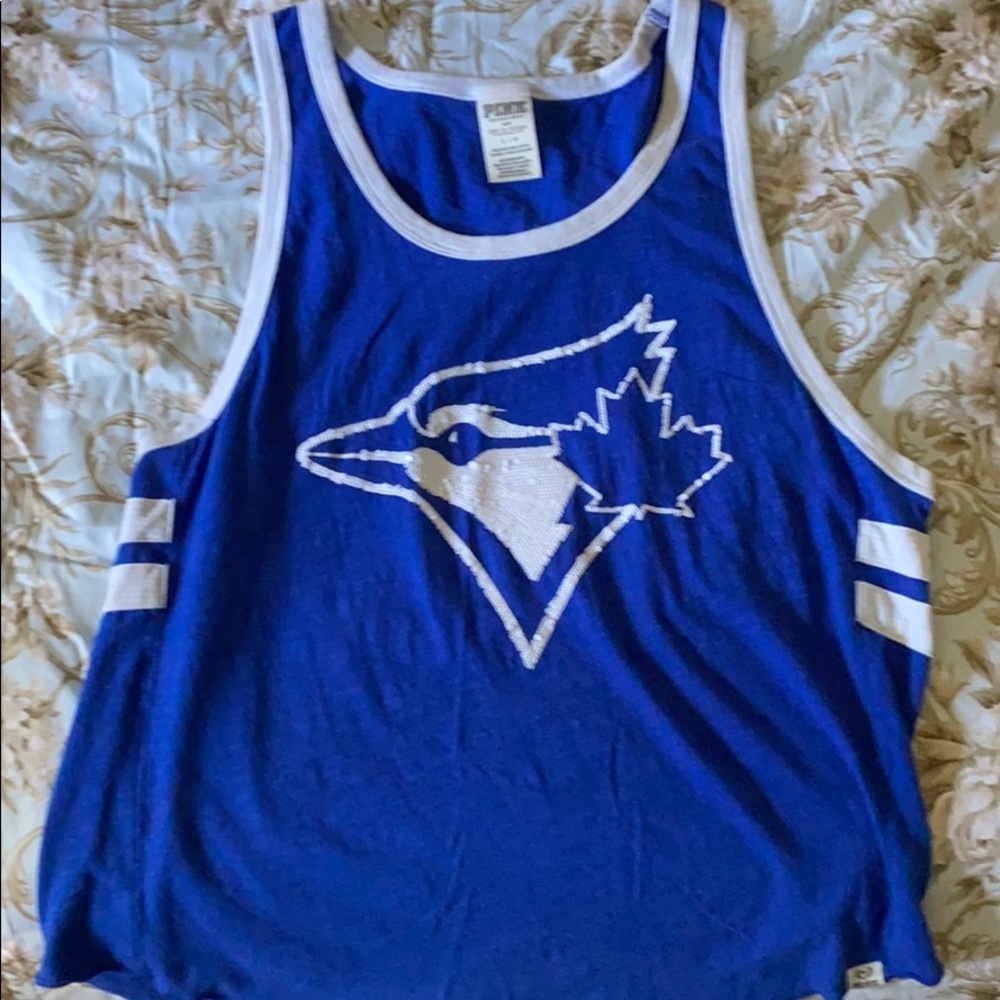 Sequin Blue Jays  tank top